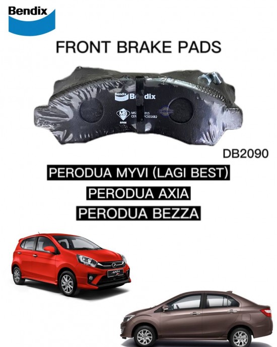 Perodua Axia Bezza Myvi (Lagi Best) Front Disc Brake Pad BENDIX